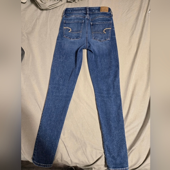American Eagle Super High Rise Jeggings Sz 0 Short - Picture 9 of 13